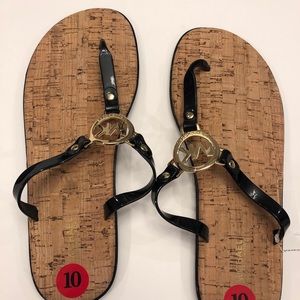 Michael Kors Jelly Flip Flop Cork Bottom